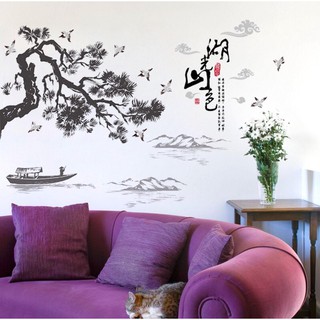 Decal dán tường phong cảnh núi non