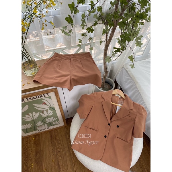 Sét blazer cam vải tuyết mưa | BigBuy360 - bigbuy360.vn