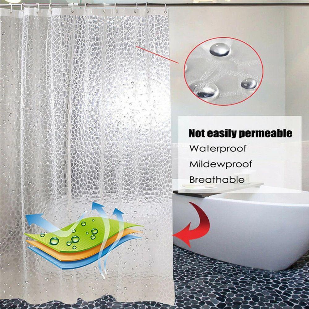 Rèm Cửa Nhà Tắm Dày Dặn Chống Nấm Mốc 180 / 200cm Tiện Dụng