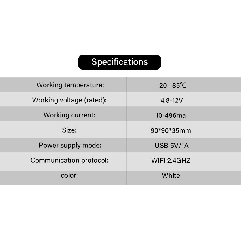 Cá Tuyết Tuya Wifi Thông Minh Không Hộp Formaldehyde 、 VOC 、 Carbon Dioxide 、 Nhiệt Độ 、 cảm Biến Độ Ẩm Tự Động Hóa Báo Động Báo-ELLE