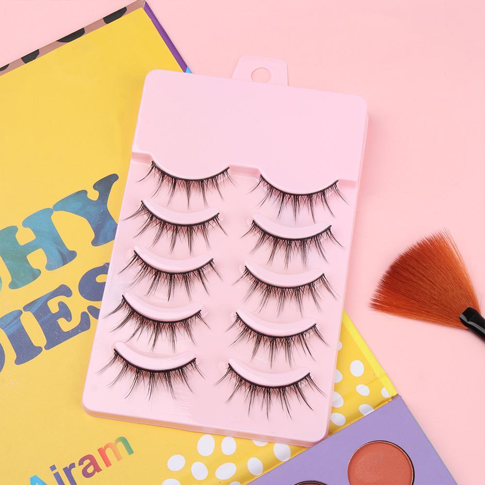 HS Set 5 Cặp Lông Mi Giả Tự Nhiên Trang Điểm Hàng Ngày Cho Bạn Gái