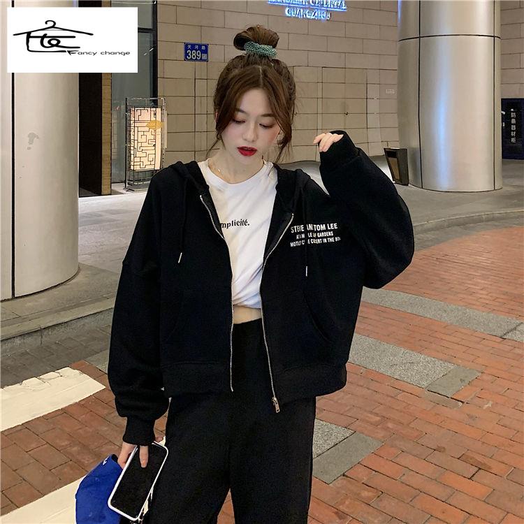 Bán Chạy ~ Áo Khoác Cardigan Có Mũ Trùm Dáng Rộng Thoải Mái Dễ Phối Đồ Phong Cách Hàn Quốc