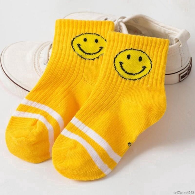 Bộ 5 đôi tất cotton mềm chống trượt in hình hoạt hình cho bé