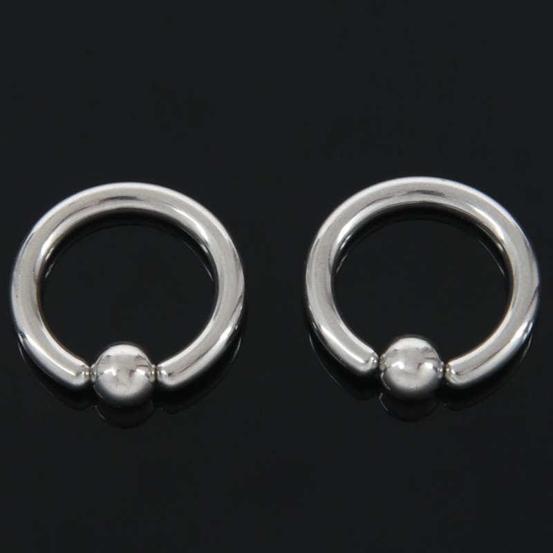 Cặp khuyên tai thép không gỉ 8g 3.2mm x16mm