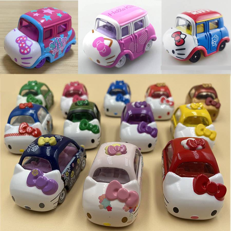 Tomica Takara Tomy Hello Kitty Sanrio Melody Mô hình xe hoạt hình hợp kim đồ chơi trẻ em Yêu thích quà tặng