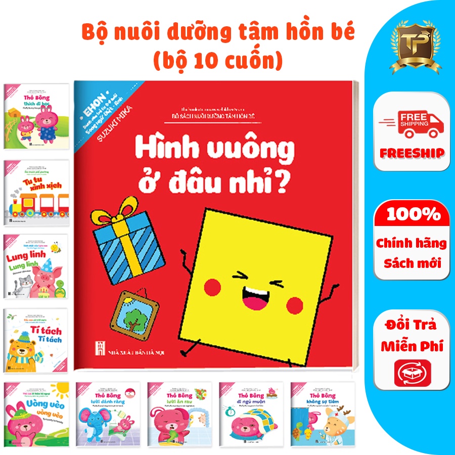 Sách - Bộ Ehon Nuôi Dưỡng Tâm Hồn Bé - Song Ngữ Anh Việt Có File Quét Mã QR Code(10 Cuốn)