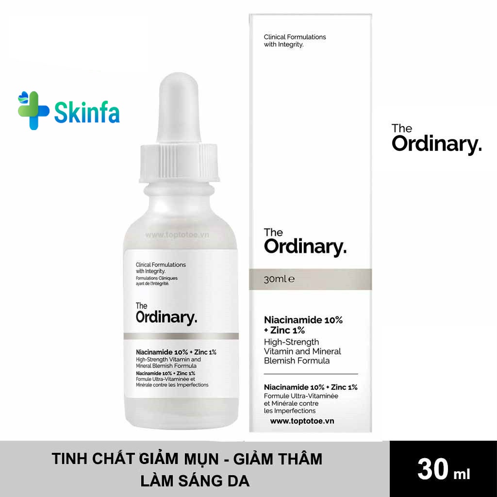 Serum The Ordinary Niacinamide 10% Và Zinc 1% Giúp Cân Bằng Bã Nhờn Làm Sáng Da Thu Nhỏ Lỗ Chân Lông 30ml