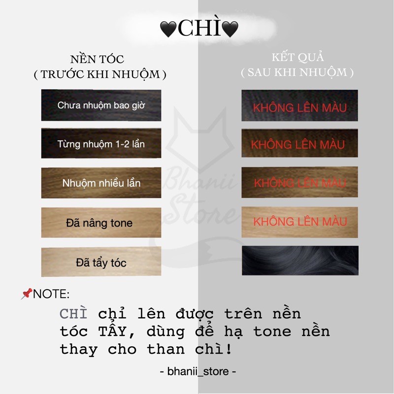 Thuốc nhuộm tóc Chì bhanii store