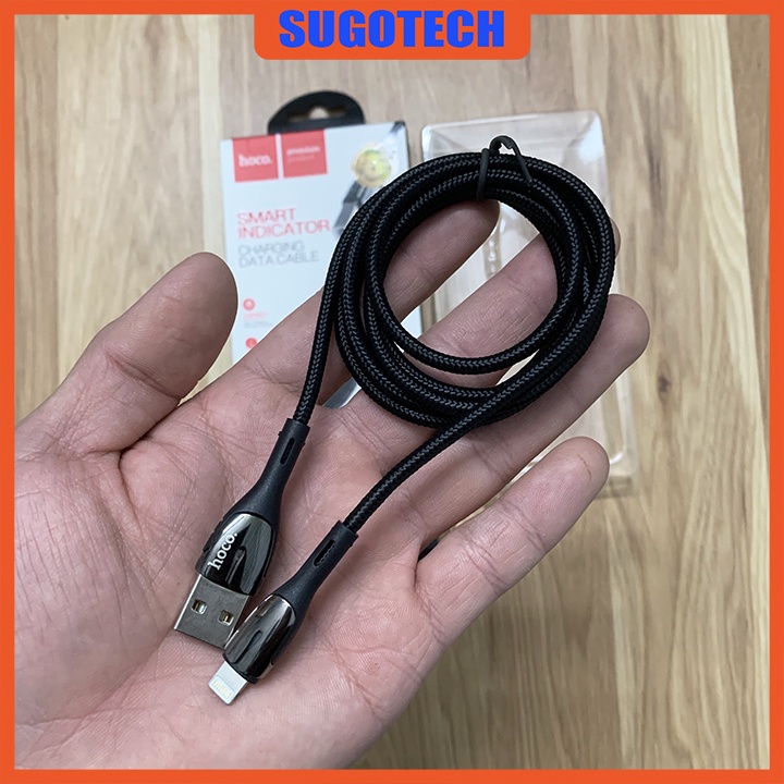 Cáp sạc nhanh có đèn báo 2.4A Hoco U89 cổng lightning cho iphone