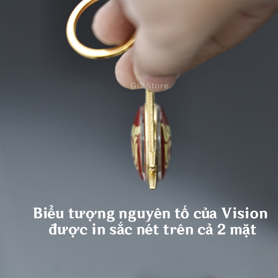 [DẠ QUANG] Móc khóa mô hình Vision Nguyên tố game Genshin Impact: Sumeru, Inazuma, Liyue, Mondstadt kim loại đẹp mắt
