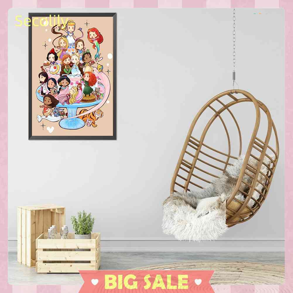 Bộ Tranh Thêu Chữ Thập 11CT DIY Hình Công Chúa Hoạt Hình