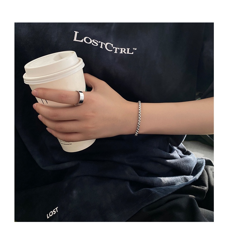 Nhẫn Cặp Bằng Kim Loại Thiết Kế Đơn Giản Phong Cách Hip Hop 19A1053