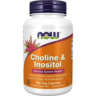 Viên uống bảo vệ não, hỗ trợ thần kinh, trí nhớ, phòng thoái hóa não Choline & Inositol Now Mỹ Lọ 100 viên