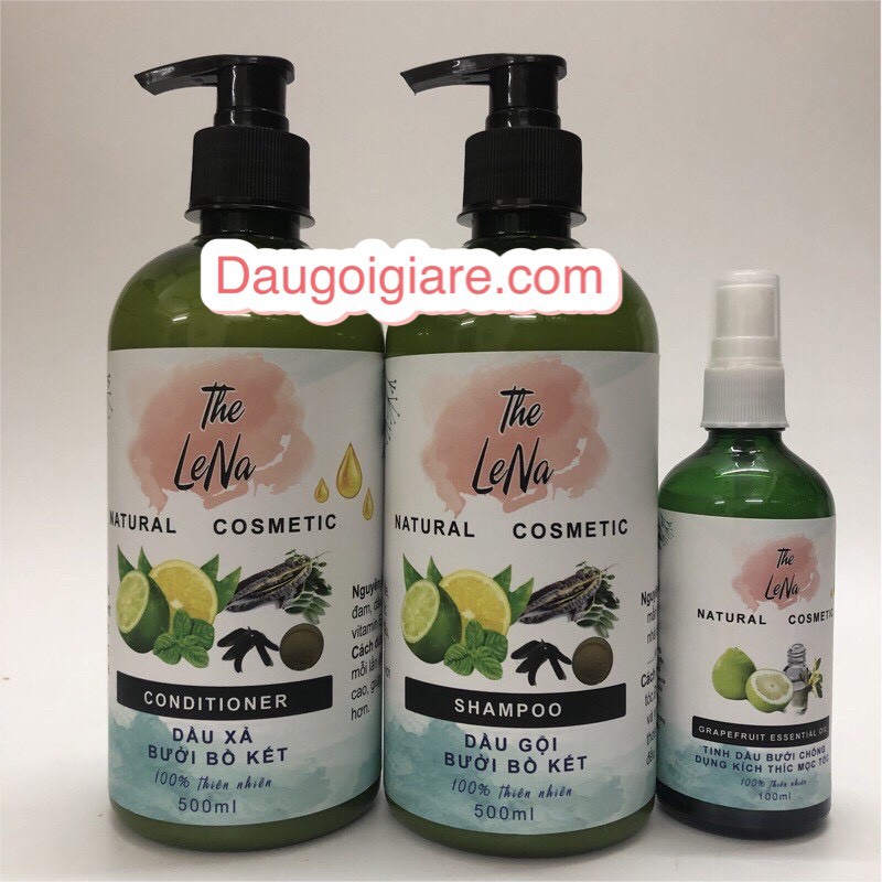 [Mã SKAMLTSM9 giảm 10% đơn 99K] DẦU GỘI DẦU XẢ BƯỞI BỒ KẾT NGỪA GÀU, RỤNG, NGỨA DA ĐẦU THE LENA 500ML (HANDMADE)