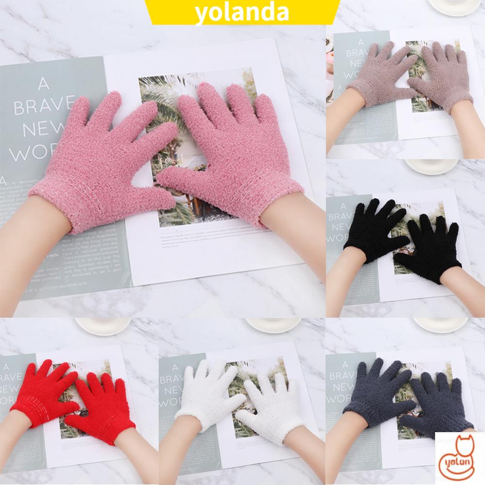 ☆YOLA☆ Hot Sale Coral Plush Mittens Boys Girls Candy Color Kids Gloves Winter Soft Warm 0-11 Years Old Baby Cartoon Lovely Full Fingers/Multicolor