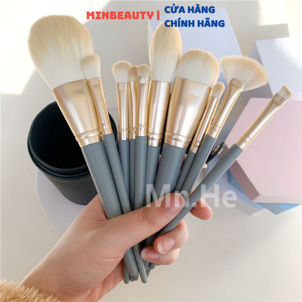Bộ  trang điểm Xanh Dương 10 cây siêu xinh kèm bao da (V13)
