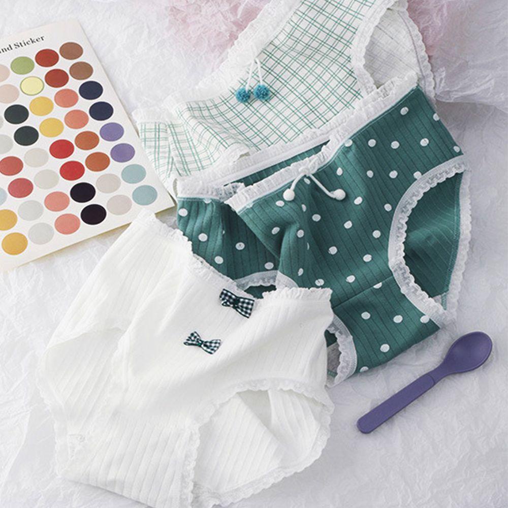 Quần Lót Cotton Thoáng Khí In Họa Tiết Chiếc Lá / Trái Tim Xinh Xắn Cho Nữ