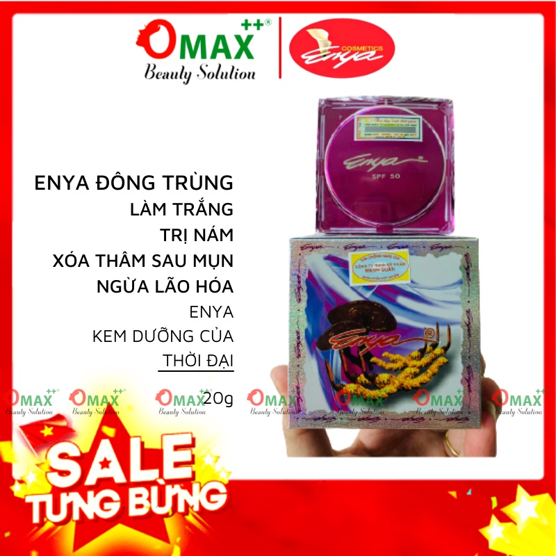 KEM ENYA ĐÔNG TRÙNG HẠ THẢO - LINH CHI 20G ( XOÁ VÀ NGĂN NGỪA THÂM NÁM - TÀN NHANG - ĐỒI MỒI )