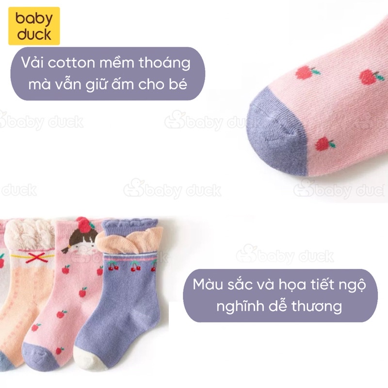 Combo 5 đôi tất/vớ bé gái cao cấp Minliu socks mẫu mới nhất, tất/vớ trẻ em