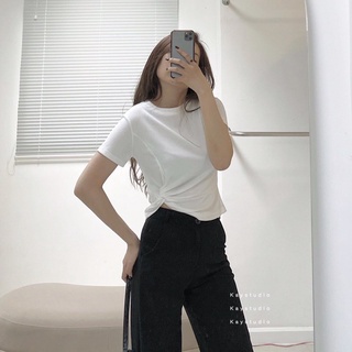 [KAYSTUDIO] ÁO CROP XOẮN TRẮNG - ACXT