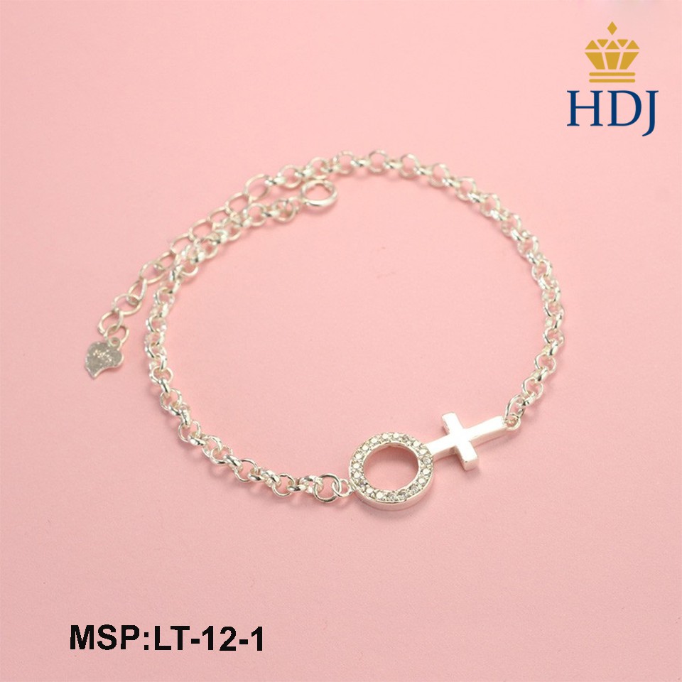 [HOT]Vòng tay cặp đôi nam nữ, lắc tay đôi bạc đẹp sang trọng trang sức cao cấp HDJ mã LT-12-1