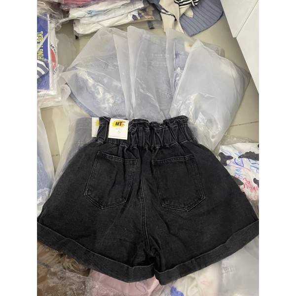 Hàng si bao đẹp QUẦN SHORT JEAN NỮ THỜI TRANG Quần short jean nữ lưng cao phối rách denim cotton, rin ngắn phối rácH