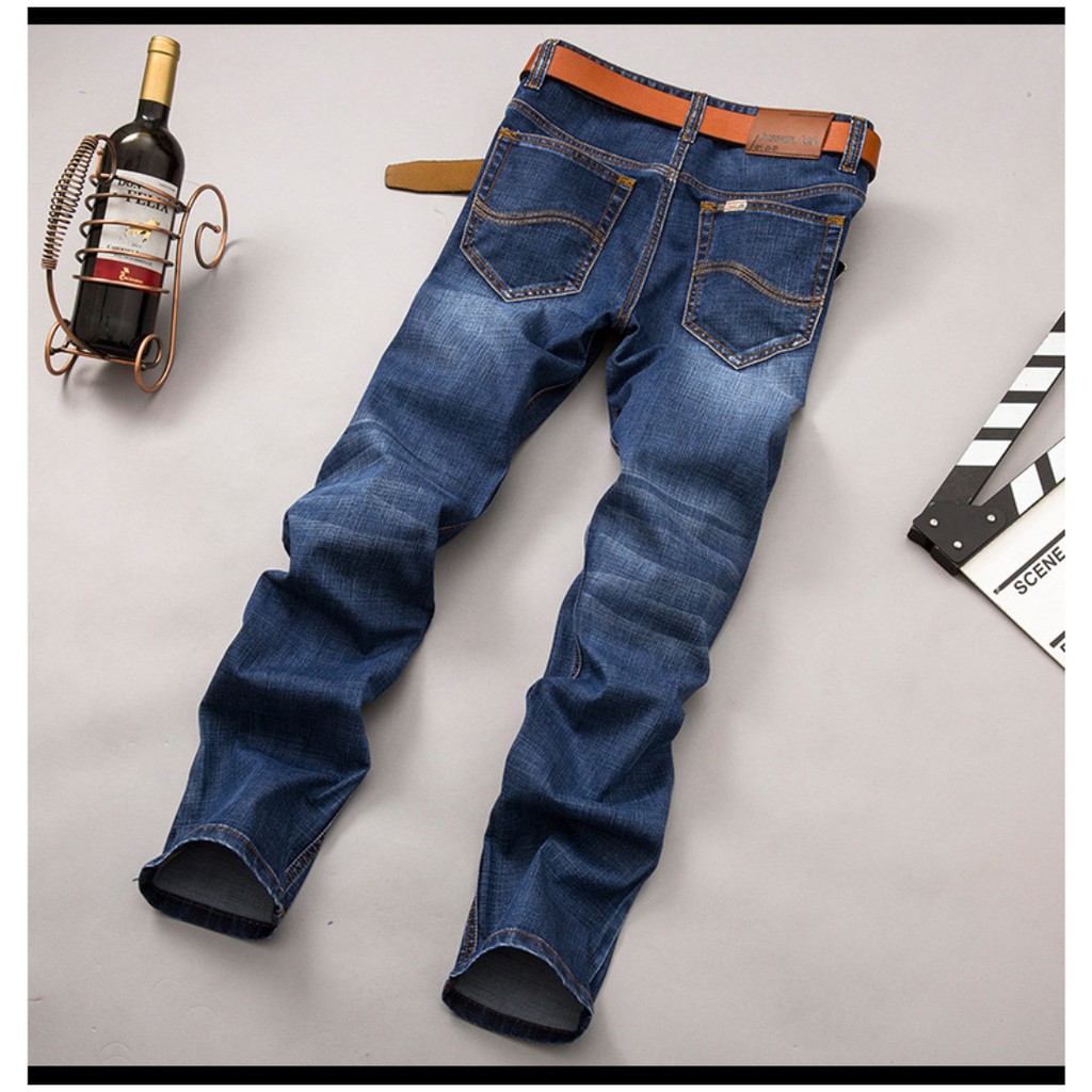 Quần Jeans Nam ống suông co giãn túi xéo phong cách công sở - Siêu HOT