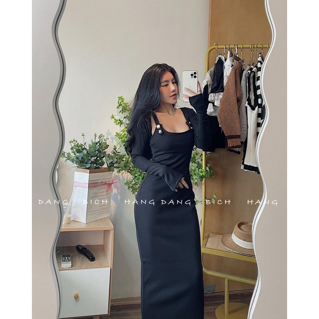 SÉT VÁY BODY &amp; ÁO KHOÁC NGOÀI CHẤT TĂM HÀN DÀY DẶN MS20014