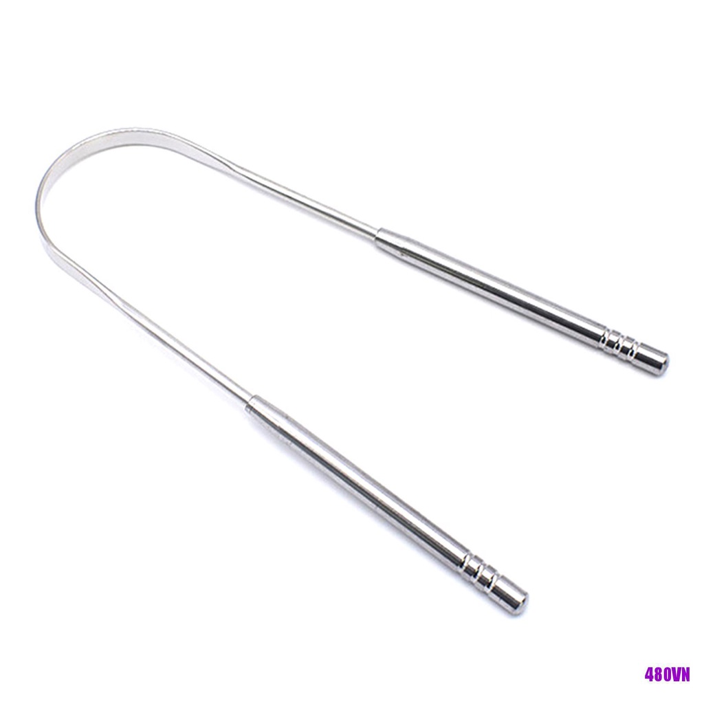 Set 2 Dụng Cụ Vệ Sinh Lưỡi Bằng Thép Không Gỉ Chất Lượng Cao