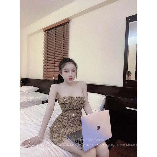 Đầm quây gấm gucci