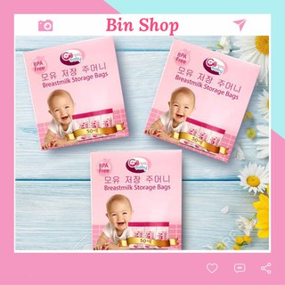 Hộp 50 túi trữ sữa mẹ 250ml GB Baby (Hàn Quốc) Bin Shop