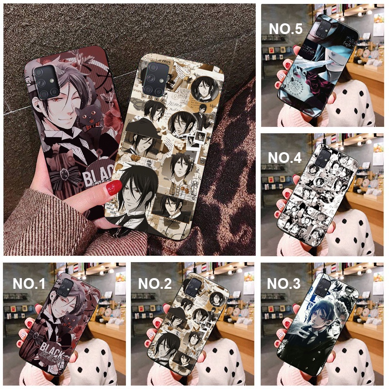 Ốp điện thoại mềm 5YF in hình Black Butler cho Samsung Galaxy S10 S9 S8 Plus S6 S7 Edge S10+ S9+ S8+