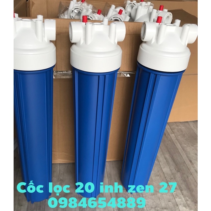 Cốc lọc nước 20inh lọc thô ren 21 và ren 27 / Cốc lọc chặn 20inh