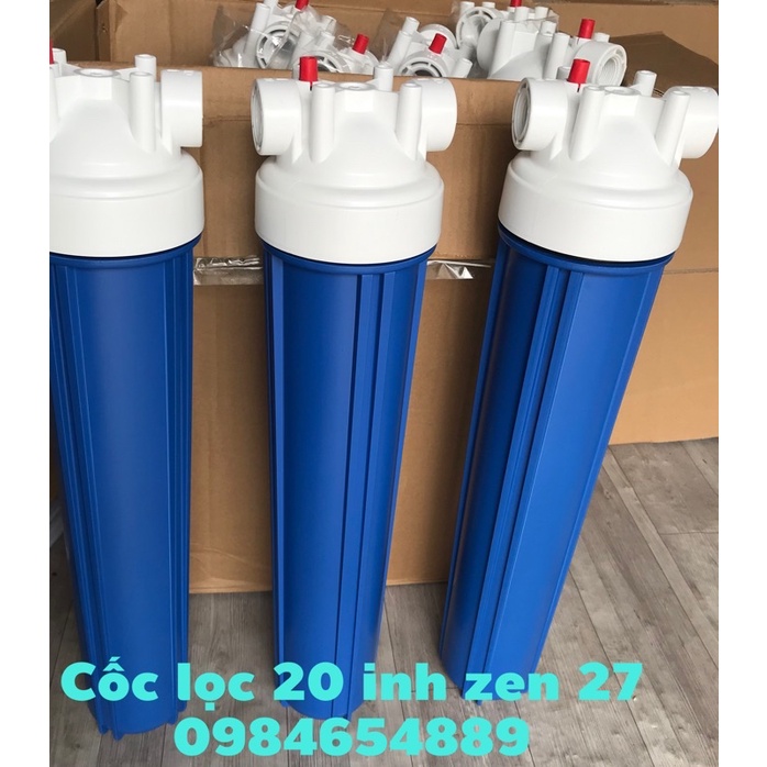 Cốc lọc nước 20 inch lọc thô ren 21 và ren 27 / Cốc lọc chặn 20inh