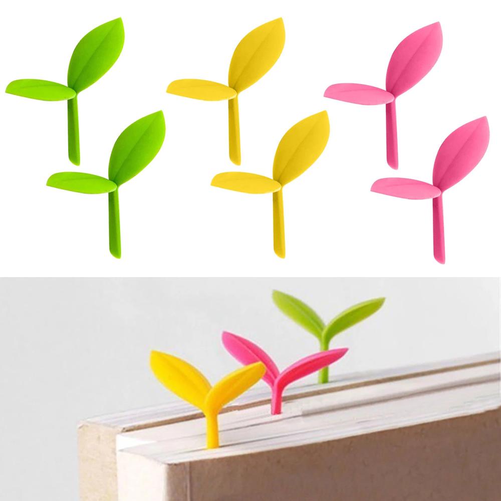 Thẻ Đánh Dấu Trang Sách Bằng Silicone Hình Cỏ AUGUSTINA Sprout