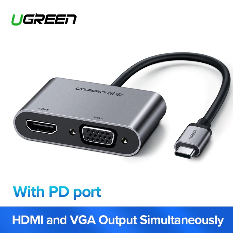 Giắc chuyển cổng USB C HDMI VGA Type C sang HDMI 4K Thunderbolt 3 cho Samsung Huawei