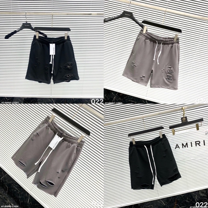 quần ngố rách , quần short nam màu đen ghi
