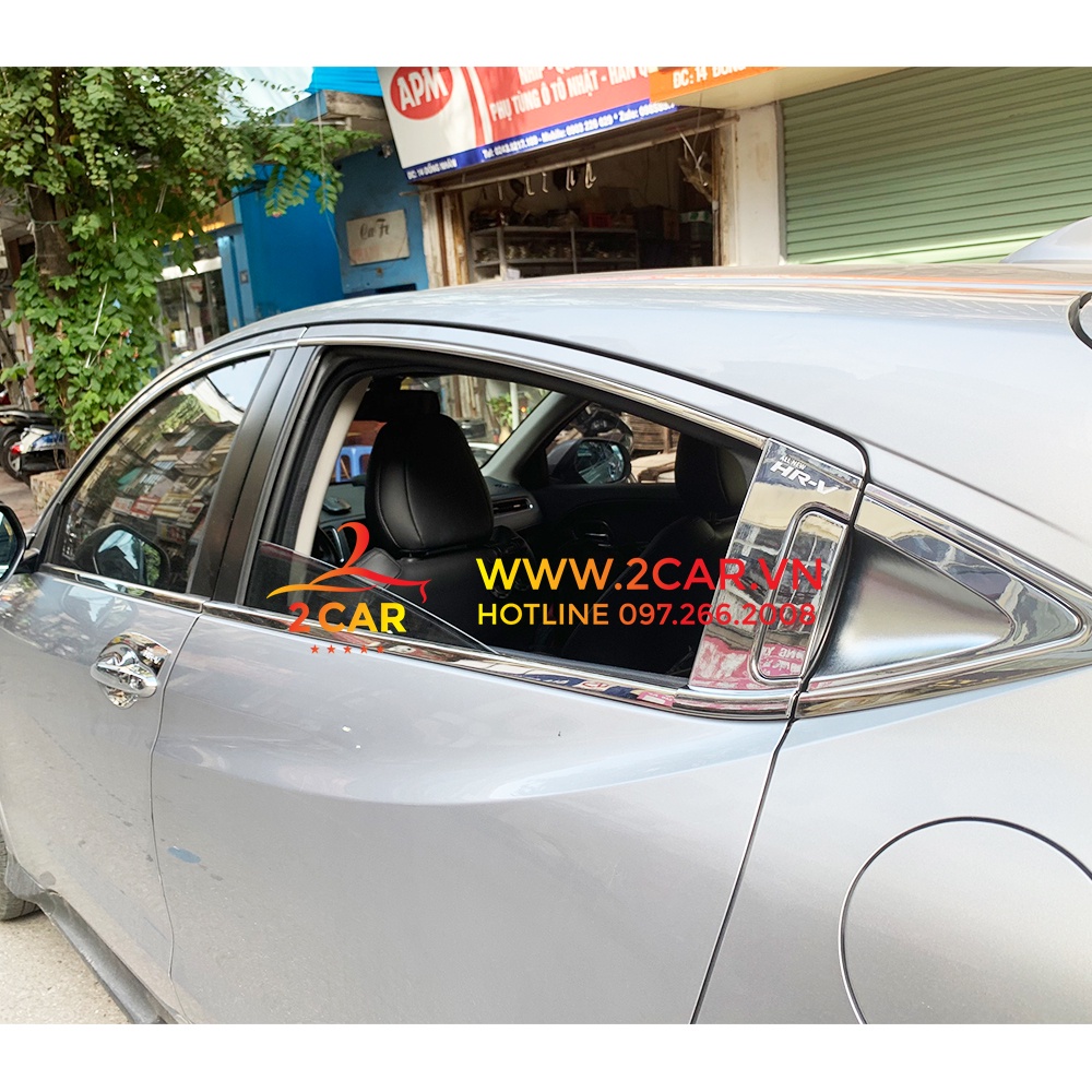 Bộ ốp tay nắm, hõm cửa xe Honda HRV 2018 - 2021, 2022, 2023 mạ crom cao cấp