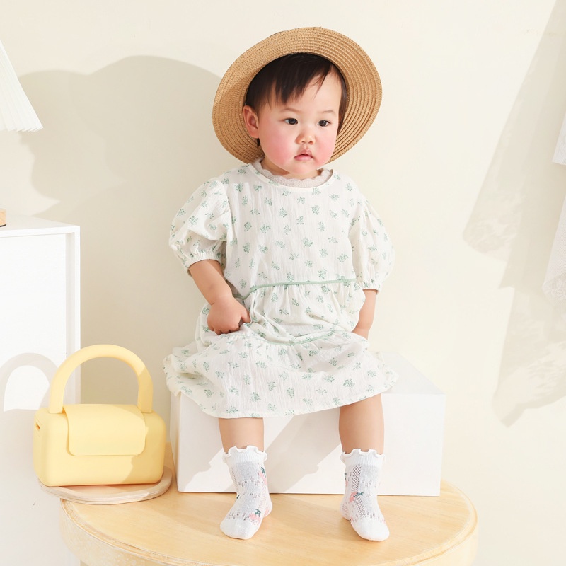 Vớ Thoáng Khí Thoải Mái In Họa Tiết Trái Cây Cho Bé Gái 0-3 Tuổi