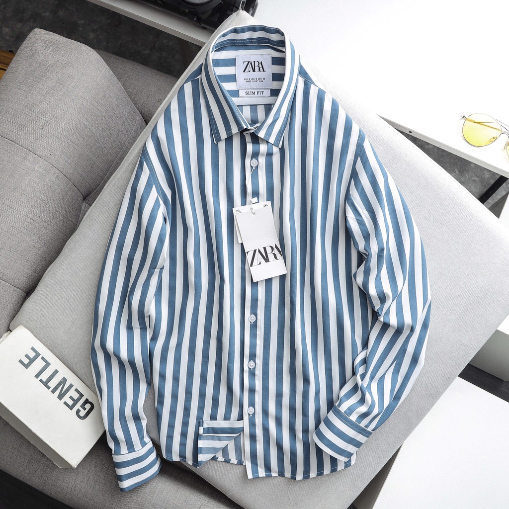 [FREESHIP] Áo sơ mi sọc [ZARA] [BAO ĐỔI TRẢ] cotton siêu mịn mát | BigBuy360 - bigbuy360.vn