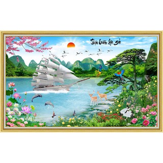 Decal Thuận buồm xuôi gió dán tường NewTM-0118K