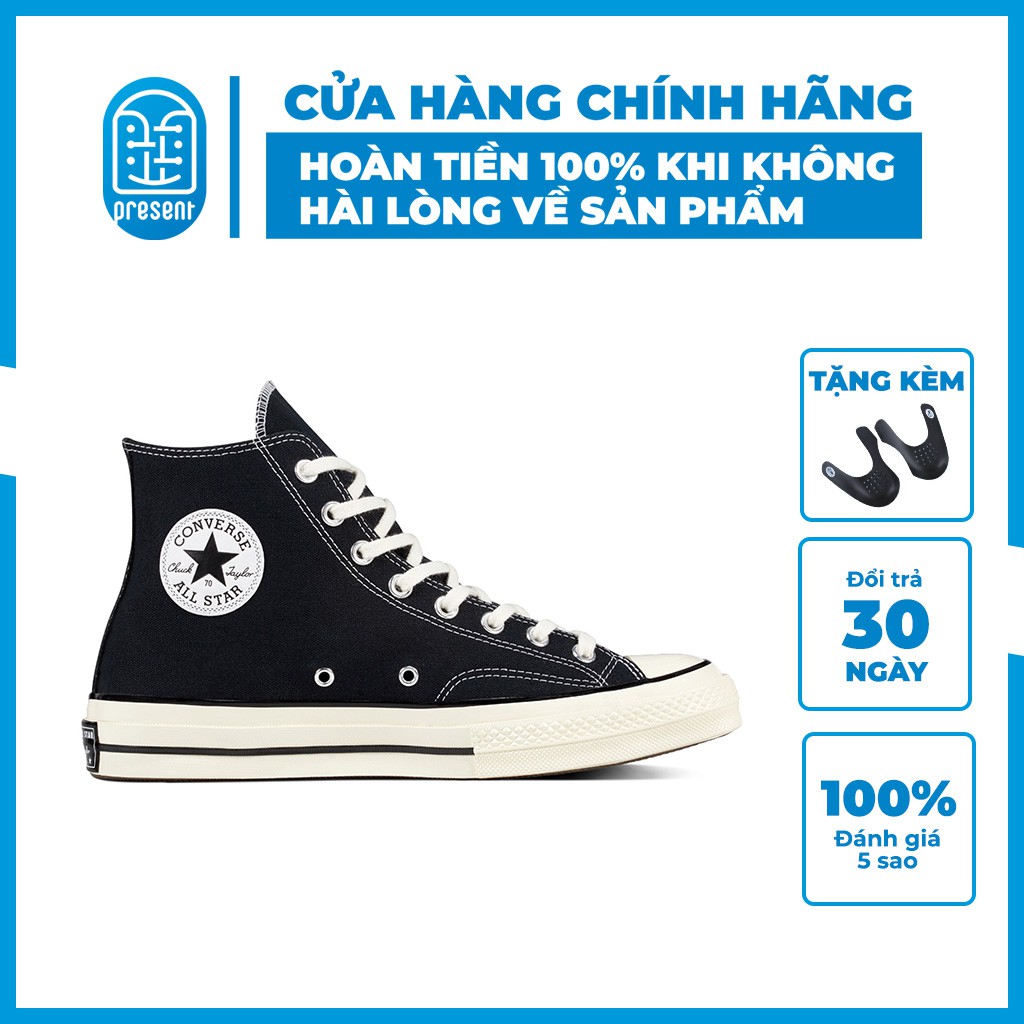 Giày sneaker Converse 1970s Black White chính hãng cho nam nữ cao cổ full box Present Original Sneakers