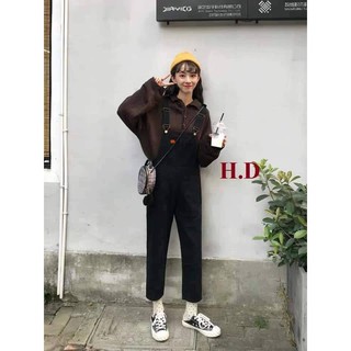 Quần Yếm kaki đen
