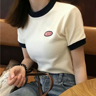 Áo phông cổ tròn kèm ảnh thật