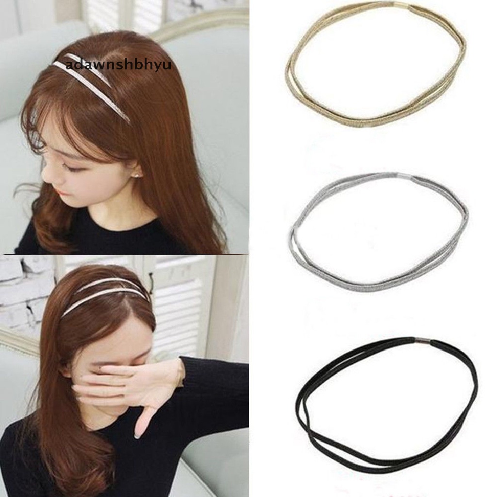 Băng Đô Cài Tóc Dạng Thắt Bím Co Giãn Lấp Lánh Thời Trang Cho Nữ