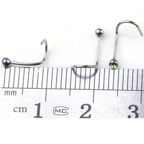 Set 10 Khuyên Mũi Bằng Thép Phẫu Thuật Phong Cách Punk Unisex