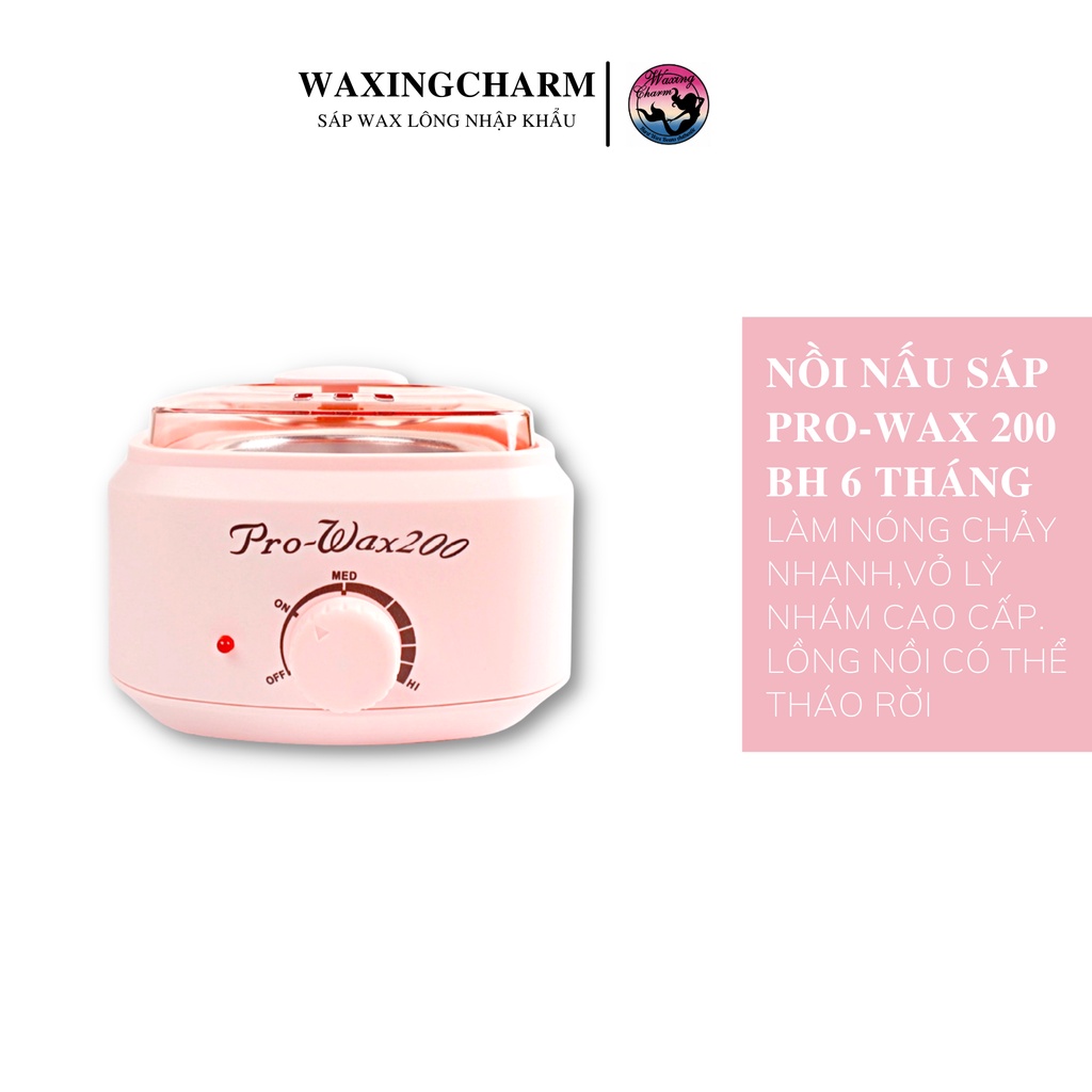 Combo Máy Nấu Sáp Prowax200 100gr Sáp Wax Lông Nóng Dành Cho Nách, Body, Bikini và 50ml Mỡ Trăn Giúp Triệt Lông