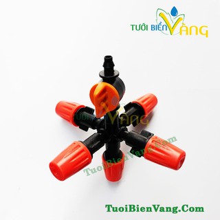 Béc phun sương 5 cửa chân van 6mm