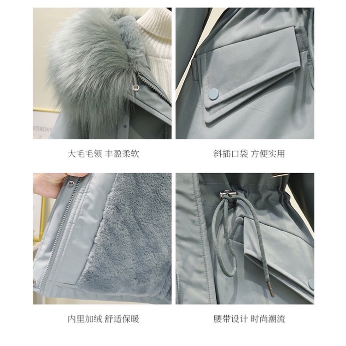 Áo Parka Kaki  loại 1 kèm ảnh thật sẵn Hồng