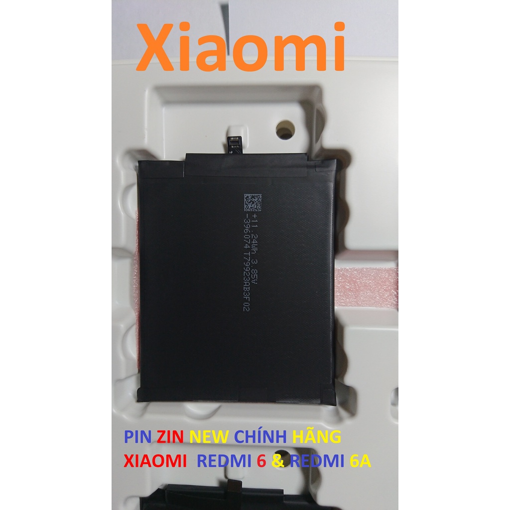PIN ZIN NEW CHÍNH HÃNG XIAOMI REDMI 6 & REDMI 6A-BN37